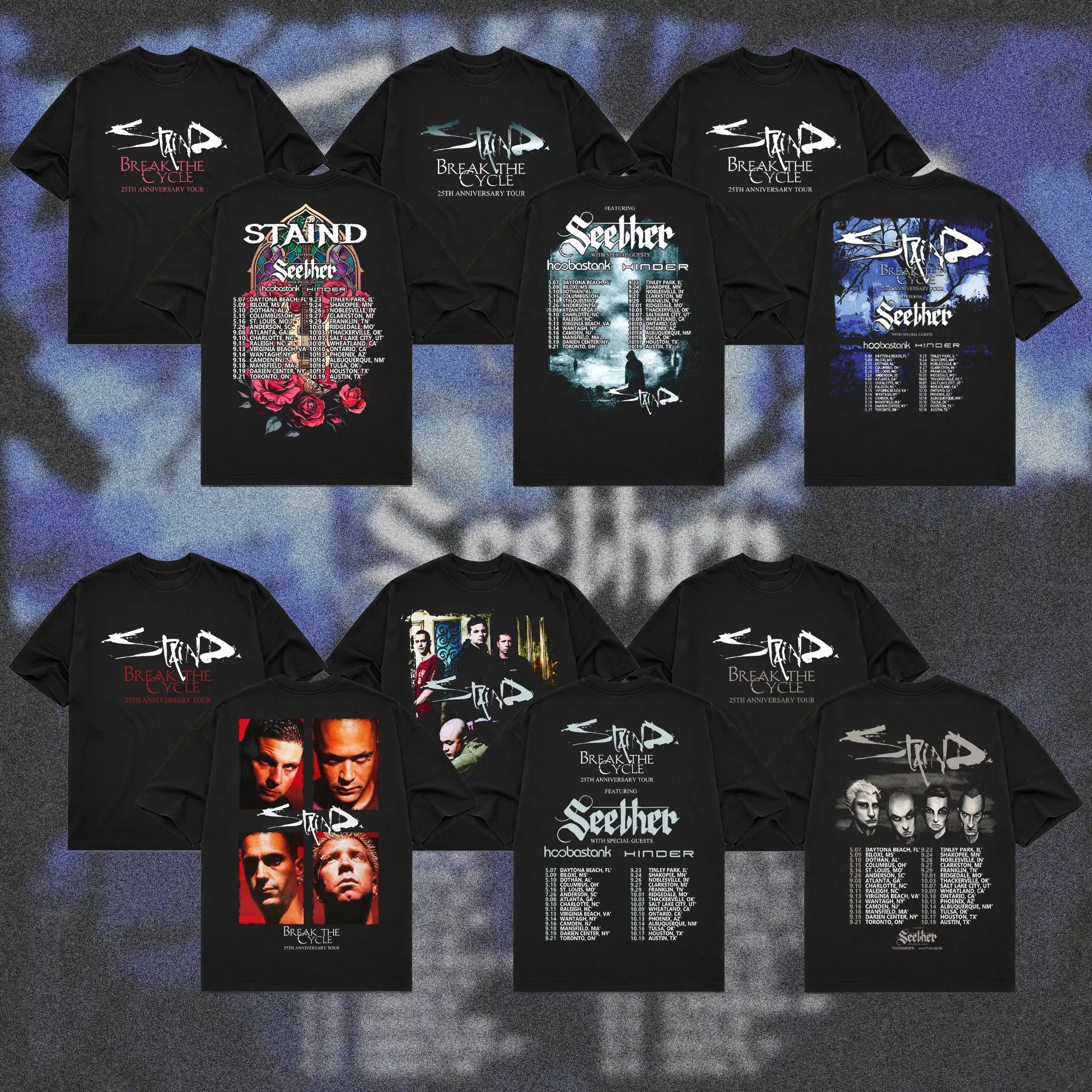 [COLLECTION] Staind T-Shirt, Break The Cycle 25th Anniversary Tour 2026 Tee, Staind Tour Shirt, Retro Nu Metal Rock Band Graphic Tee, Unisex Heavy Metal Band Tee, Gift for Alternative Rock Music Lovers, Gift for Men & Women