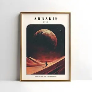 [Sale Up To 50%][No frame, Free Ship] Dune Arrakis Physical Movie Poster | Dune Movie Print | Dune Wall Art