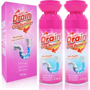 Foaming Drain Cleaner,  Drains Sink Cleaner and Deodorizer,  Tornado Drain Clog Remover for Kitchen Sinks, Shower Drains, Tubs (2 pcs)