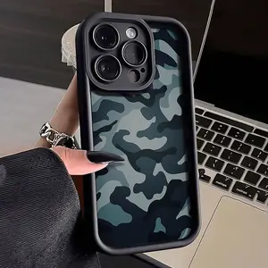 Black Bamboo Camouflage Groove Anti-Drop Smartphone Protective Case - Frosted Back Anti-Pull Casing for iPhone 17,16e,16,15,14,Mini,Pro,Max,Air,King,XR,XSMAX,8,7 Plus - Cellphone Handheld Devices Accessories