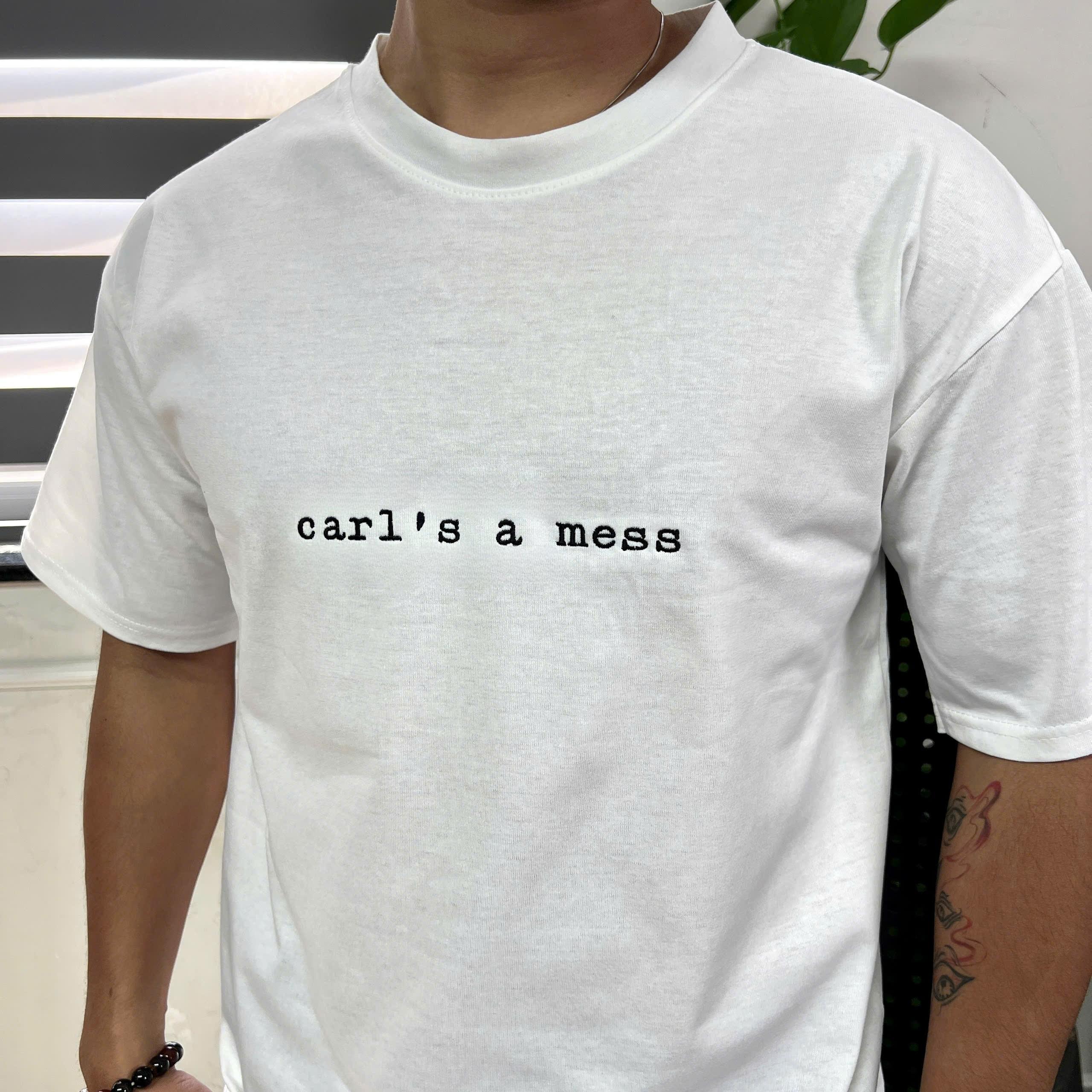 Carl’s a Mess Embroidered Shirt, Summer House TV Show Embroidery Sweatshirt, Meme Reality Show Drama Tshirt For Fan Streetwear Womenswear