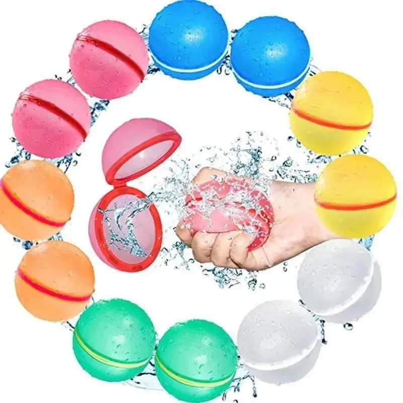 2/5 pieces of 5.5cm colorful silicone water balls, inflatable bubble balls for outdoor water battles, suitable for pool parties and events, suitable for boys and girls, party gifts, quick-fill water balls