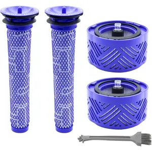 4 pack Vacuum filter replacement 2  filters 2 Pre-Filters compatible with  V6 hepa filters Absolute total clean  replacement for cordless vacuums