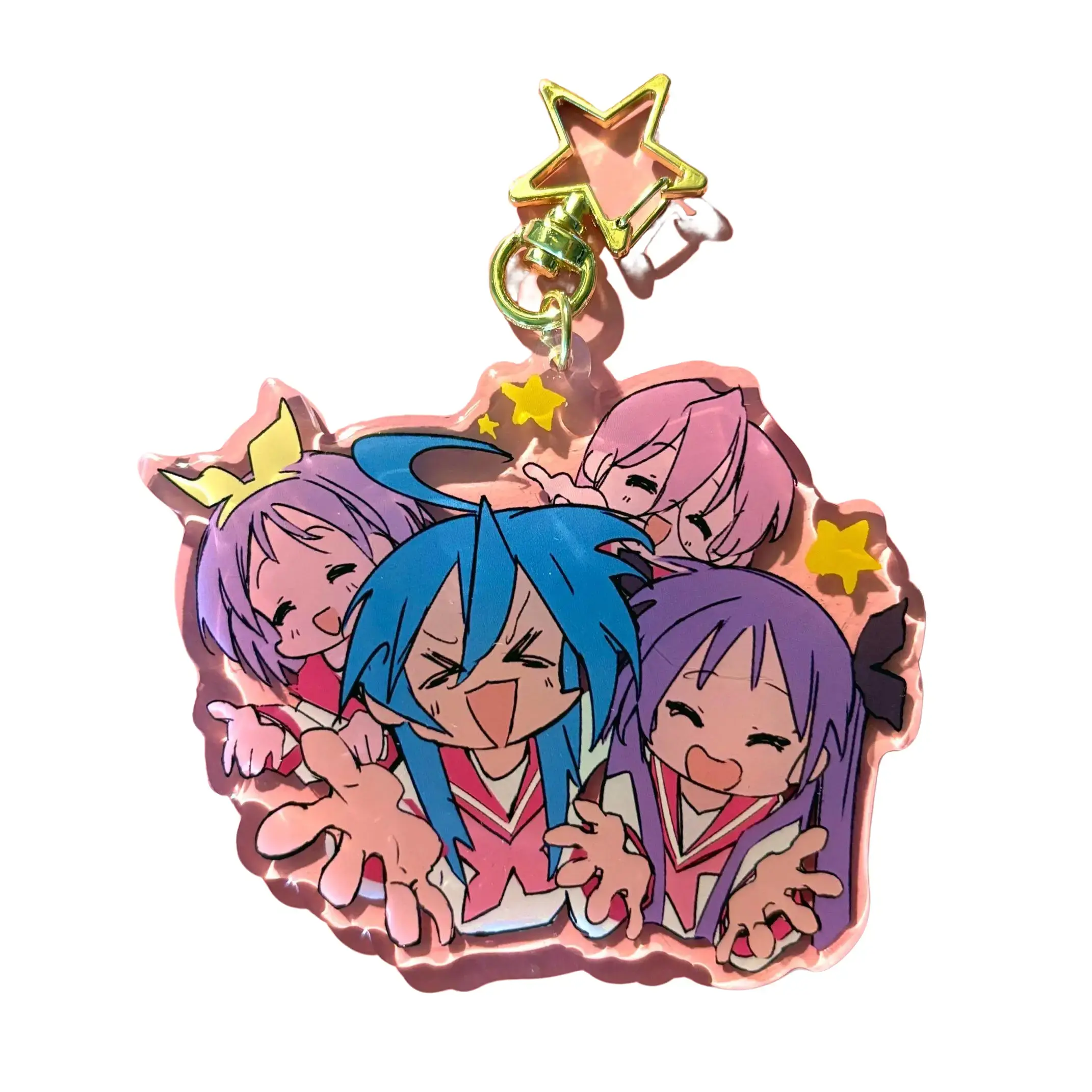 Lucky Star Charms [Konata Izumi, Kagami Hiiragi, Tsukasa Hiiragi, Miyuki Takara