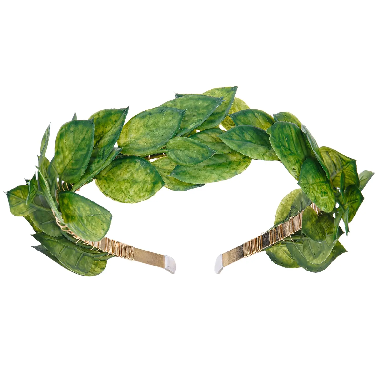 Green Laurel Leaf Headbands - Greek Crown Headpiece Fairy Medieval Forest Elven Headband For Women Men Renaissance Renfaire Toga Costume Hair Accessories