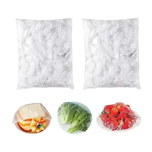 Food-Grade Disposable Plastic Wrap with Elastic Self-Sealing Caps, Thickened Colorful Cover for Vegetables & Fruits, Dust-Proof & Fresh-Keeping