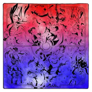 Rivals 2-Player Stitched Edge Playmat - Gradient