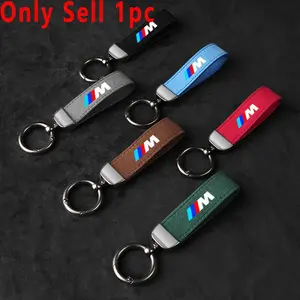 Leather Motorcycle Key Keychain Pendant Gift Key Fob for Bmw X1 X3 X4 X5 E46 E90 F20 E60 E39 F10 M Power Accessories, Stylish and Durable Keychain for Bmw Enthusiasts, Keychain Lanyard