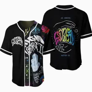 New LSDream High Vibrations Baseball Jersey – EDM Festival Button-Up Fan Jersey - Customer Favorite