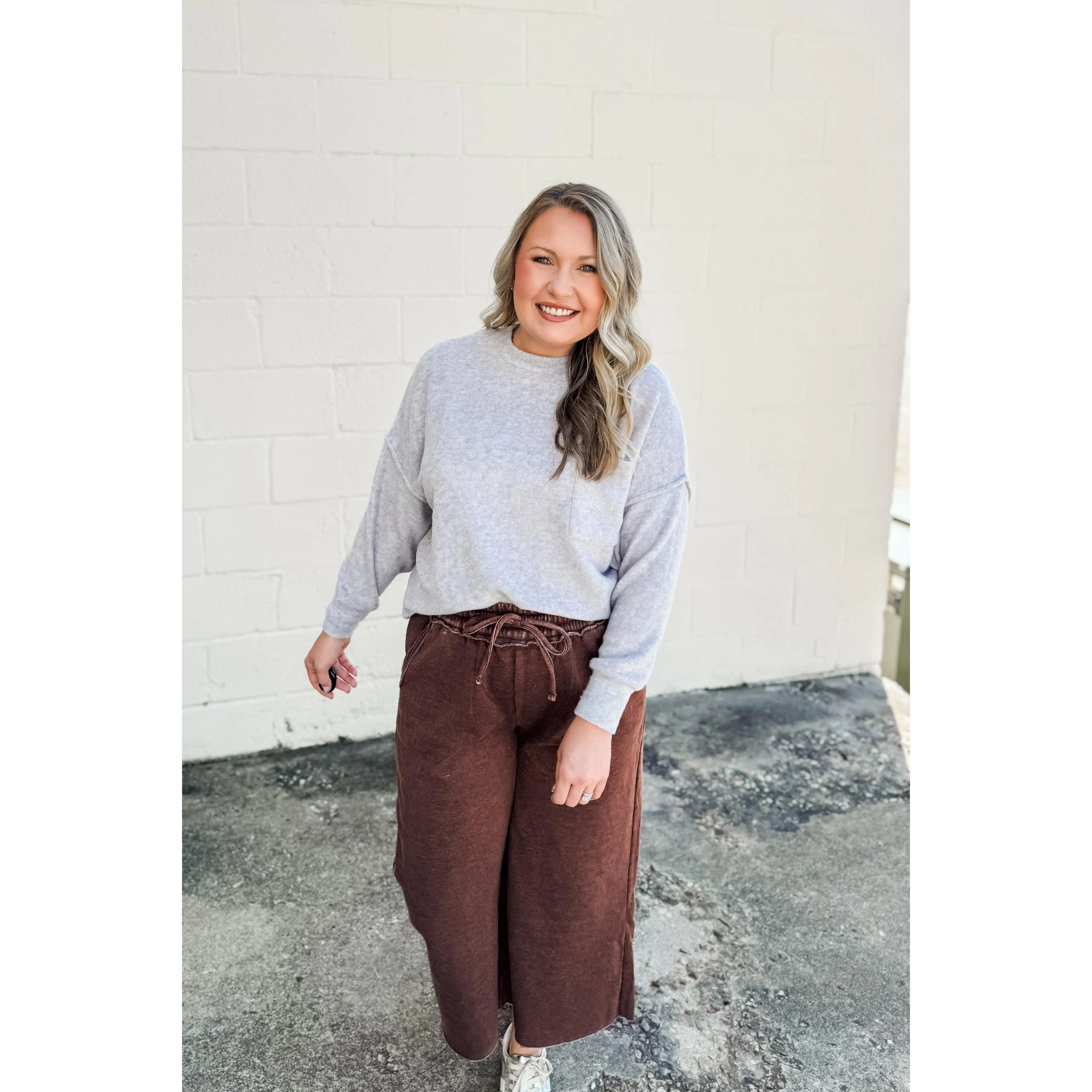 The Cassie Sweater Pullover, Heather Grey