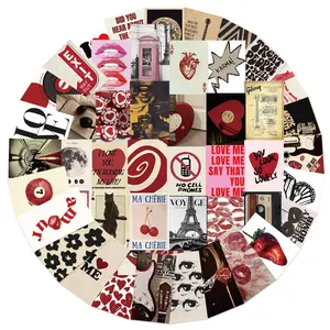 Y2K Poster Girl Series Sticker, 50pcs/set Positive Message Sticker Decals, Decorative Sticker for Scrapbook, Diary, Notebook, Water Bottle, Car, Decoration Ornaments, Adhesive Vinyl Decal, Car Stickers