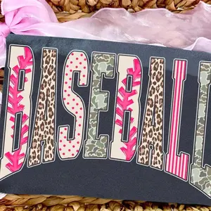 Comfort Colors® Retro Baseball Game Day Shirt, Baseball Stripes Leopard Pink Shirt, Camo Baseball Distressed Varisty Shirt, Game Day Baseball, Dots,