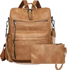 Womens Backpack Purse Leather Backpack Purse for Women Travel Fashion Backpack Designer Ladies Shoulder Bags