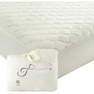 Mattress Protector | Breathable & Noiseless GOTS  Mattress Pad with  300GSM Durability | Machine Washable Quilted Bed Protector with Deep Pocket (, )