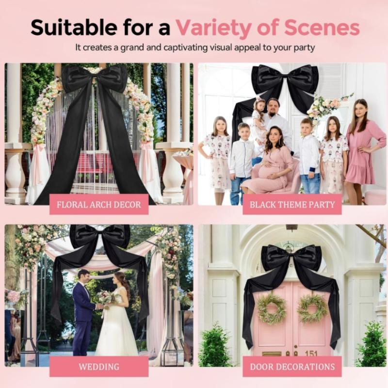 Large Bow Decorations, Giant Wall Bows, Room Background Decor, Big Ribbon Bows, Party Decoration Supplies, Perfect for Girls' Parties, Birthdays, Weddings, Halloween, Christmas