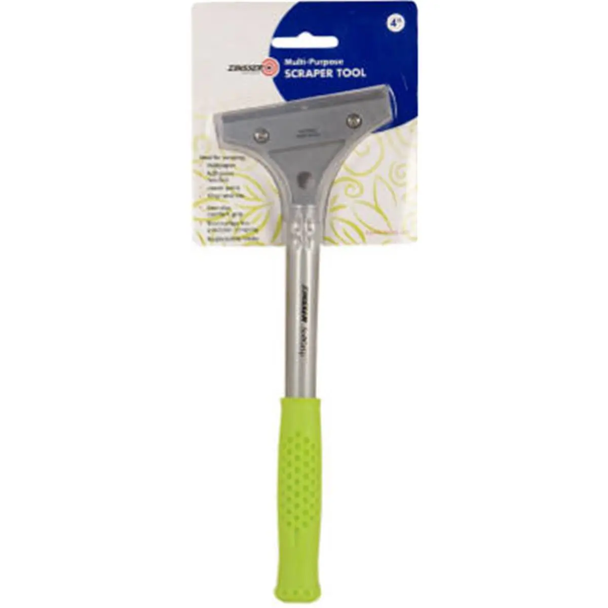 Zinsser 212 MAIN 4 In Multi-Purpose Scraper Tool (98014) - Razor Edge Precision, Replaceable Blade, Loose Paint Removal, Adhesive Residue Removal, Scraping Wallpaper, Tile, Home DIY, 1.25x4.38x12.75 In, for Car Paint Care & Washing Maintenance, 1.25 X 4.3