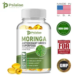Pslalae|Moringa Leaf Powder Capsules | 1000mg|Green Food | Digestion & Heart, Immune & Brain, Bones & Joints|60/120 capsules
