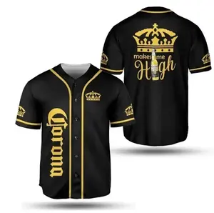 Corona Makes Me High Beer Alcohol Beverage Baseball Jersey Beer Baseball Jersey Shirt Gift For Friends Drinking gift for him gift for her birthday gift 4th of July Beer Baseball Jersey , trendy baseball jersey