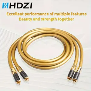 High-End Rca Audio Cable, Pure Copper Core & Carbon Fiber Shell, Connectors, Anti-Oxidant & Noise Reduction, Ideal for Home Theater & Professional Recording