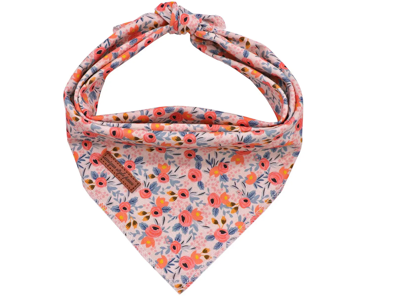 Unique Style Paws Handmade Floral 100% Cotton Dog Bandana - 1PC Dual-Layered Washable Triangle Scarf, Universal Fit for Small to Large Dogs and Cats Collars tiktokshopbacktoschool