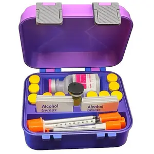Coolpeps Peptide Storage Case - Airtight Organizer for Vials, Universal BAC Insert, Syringes & Alcohol Pads