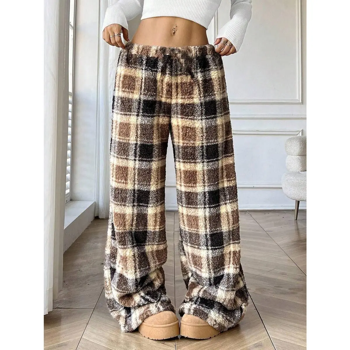 Brown plaid without straps=thickened ver