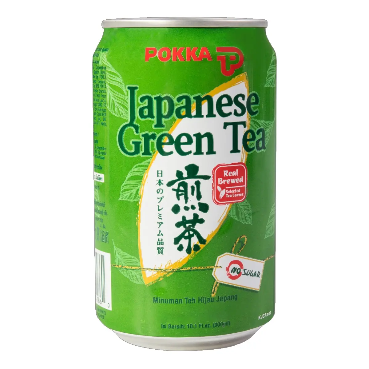Pokka Sapporo Japanese Sencha Green Tea Unsweetened 300ml Can - Zero Sugar, Zero Fat, Zero Calorie