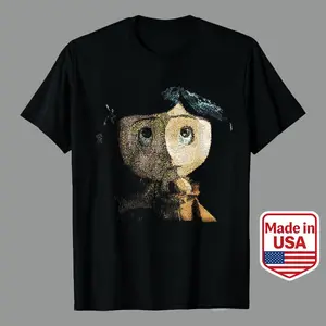 Coraline Movie Print Cotton Men Men's Casual Graphic Tees | 100% Premium Cotton Unisex Crewneck White T-shirt