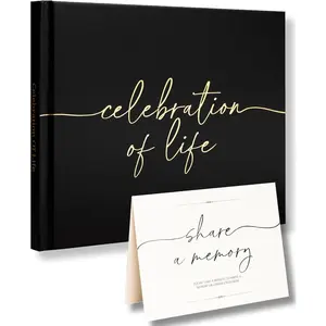 Lamare Funeral Guest Book for Memorial Service – Elegant Celebration of Life Guest Book and in Loving Memory Guest Book - Condolences Book for Funeral