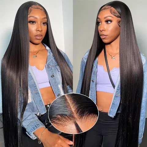 Asteria Hair Straight Hair Glueless Wig Pre Cut 7x5 Lace Closure Ready to Go Wig Pre Bleached Tiny Knots Human Hair Wigs #tiktokshopstockup