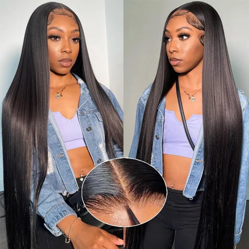 Asteria Hair Straight Hair Glueless Wig Pre Cut 7x5 Lace Closure Ready to Go Wig Pre Bleached Tiny Knots Human Hair Wigs #tiktokshopstockup