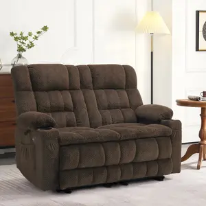 MCombo Power Reclining Loveseat with Heat and Massage, Fabric RS6314 MCombo Power Reclining Loveseat with Heat and Massage, Fabric RS6314