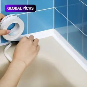 Waterproof Bathroom Sealing Strip, 1/2/3 Counts Self-Adhesive Tape, Wall Corner Line Sticker for Kitchen and Bathroom