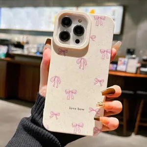 Bow Pattern Phone Case, Cute Phone Protective Cover, Phone Accessories Compatible with iPhone 15 Pro Max 14 13 12 11 15 Plus