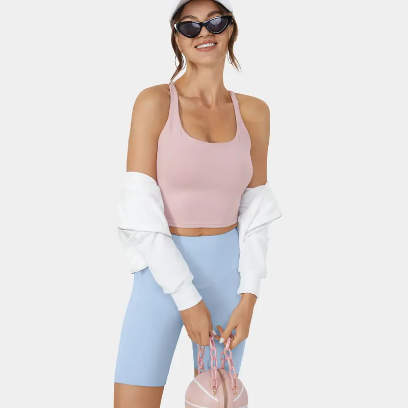 Halara Crisscross Backless Cropped Yoga Tank Top