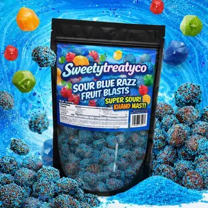 Blue Raspberry 6 OZ Sour Gushers Snack Candy   Bag Sweet Bonbon viral sour Tangy Candies