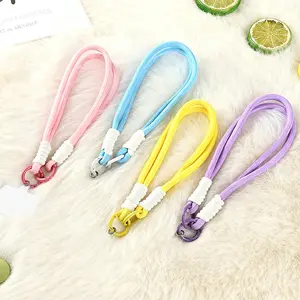 4Pcs 6mm Short Wrist Phone Lanyards, Color Matching Woven Spot Wrist Strap Rope, Multifunctional Anti-Lost Hand Wrist Lanyard, Durable Portable Phone Chain Holder for Cellphone Keys ID Badges Daily Outdoor Anti-Drop Use