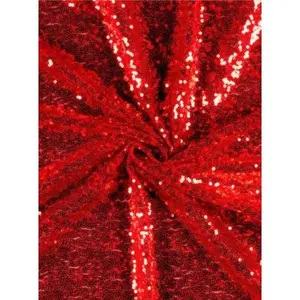Red Sequin on Mesh