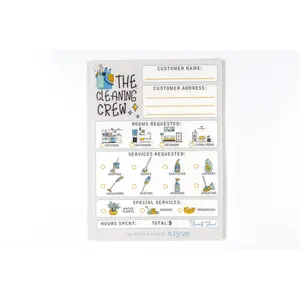 Cleaning Crew Playtime Pads for Pretend Play 5"x7" Notepad with 50 Sheets for Kids' Imagination Made in the USA Perfect for Fun Chores and Play