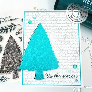 Hero Arts Swirly Christmas Tree Clear Stamp Set
