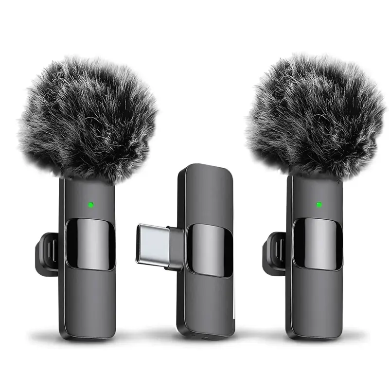 HITOZON Professional Wireless Lavalier Microphone for iPhone,Android phone,Wireless Microphone Plug-Play,Lapel Mic for Video Recording,Teaching, interviews,Podcast,Cordless Omnidirectional Condenser Recording Mic for TikTok,YouTube,Vlog