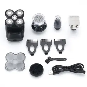 Gertzy Men's Electric Shaver and Beard Trimmer, Rechargeable Razor with Sharp Blades, Smooth Shaving, Sensitive Skin Care Set, Cordless Portable Shaver, Rechargeable Rotary Shavers