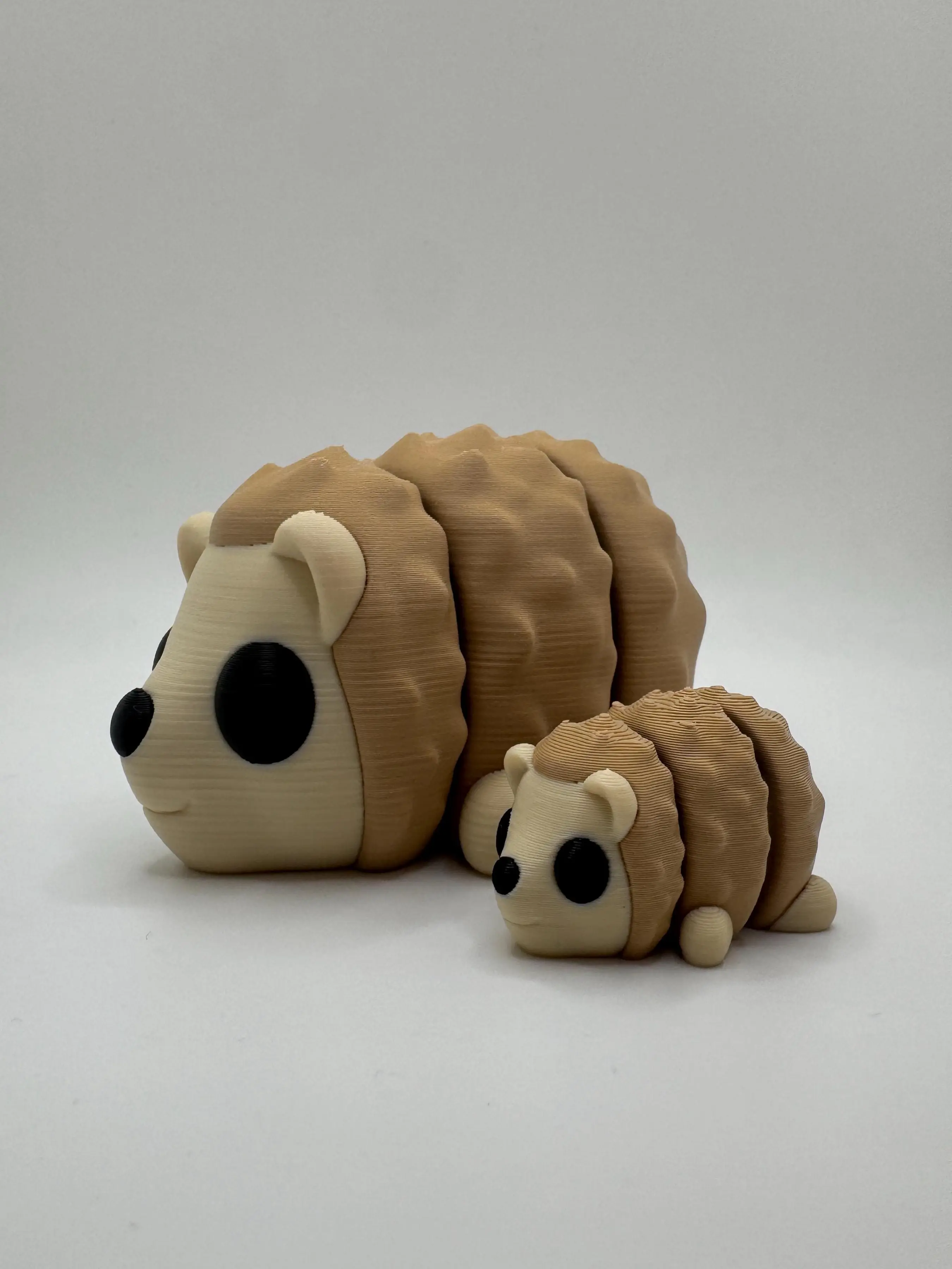 Adorable Articulated Hedgehog – 3D Printed Flexi Toy by Zou | Cute Collectible in Two Sizes
