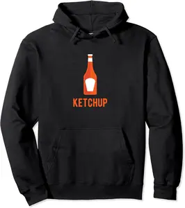 Ketchup Costume Couple Clothes Funny Halloween Matching Pullover Hoodie - Parkerrhode Shop 36B09CQ47T5R