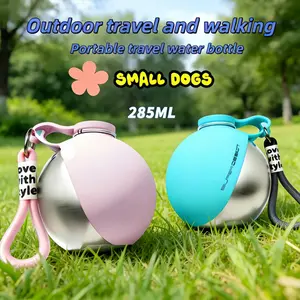 Portable Pet Water Dispenser Ball Shape, Outdoor Use, Simple Design, Reusable Bottle, Foldable Travel Cup for Dogs and Cats