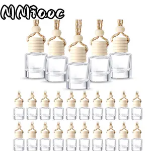 Set of 50 Car Air Fresheners with Wooden Empty Aromatherapy Diffusers, Featuring Clear Fragrance Holders. These Hanging Perfume Bottles Are Perfect for Car Decoration And Make Great Gifts for Christmas, Halloween, Thanksgiving, And Birthdays tiktokshopspr