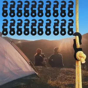 20 Pack Guyline Tensioner Aluminum Alloy Tent Cord Paracord Tensioner Guy Line Rope Adjusters Cord Tighteners for Outdoor Tent Camping Hiking Accessories