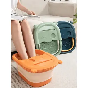 1 piece adult foldable massage  basin,  bath bucket, home and dormitory use simple design with lid, convenient and practical pumice stone, Collapsible Foot Bath