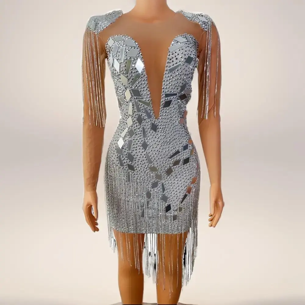 Silver Birthday Mirror Dress