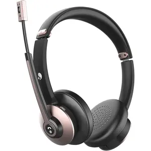Headset,  Headsets with Microphone Noise Cancelling, On Ear Headphones with Mic Mute, Handsfree PC Headsets for Zoom/Ms Teams/Skype/Dual Connect/Laptop//Tablet